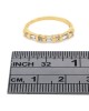 Alternating Round and Baguette Diamond Ring in Yellow Gold